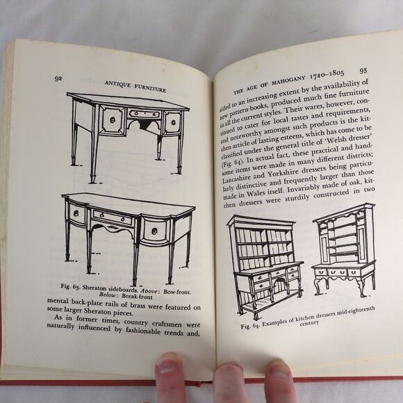 Antique Furniture Explained Illustrated 1500-1901 KWM Bowers 1971 Hardcover Book - Picture 2 of 9